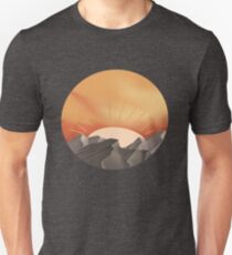 Sunset over mountains Unisex T-Shirt