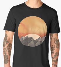 Sunset over mountains Men's Premium T-Shirt