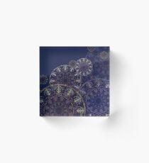 Mandala in blue Acrylic Block
