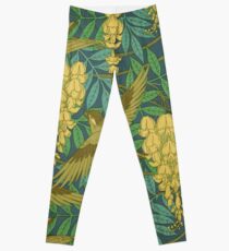 vintage,art nouveau,pattern,rustic,bird,floral Leggings