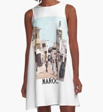 1900s Travel Postcard Morocco A-Line Dress