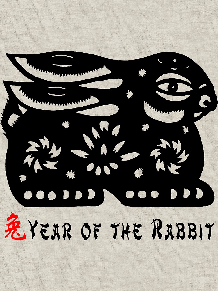 &quot;Chinese Year of The Rabbit Paper Cut Design&quot; Pullover Hoodie by