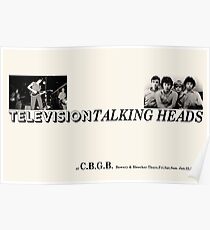Vintage CBGB Poster - Fernsehen und sprechende Köpfe Poster