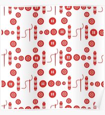 Sewing and needlework seamless pattern. Poster