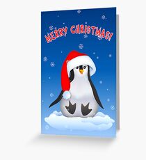 Christmas Penguin Greeting Card