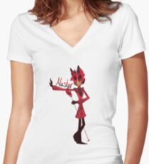 Hazbin Hotel-Alastor Fitted V-Neck T-Shirt
