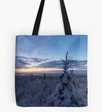 Snow covered landscape Tote Bag