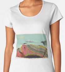 Vintage Geologie und Meteorologie Diagramm (1893) Premium Rundhals-Shirt