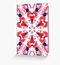 Rad Blue Mandala Kaleidoscope Greeting Card