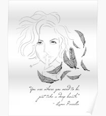 Lana Parrilla with quote Poster
