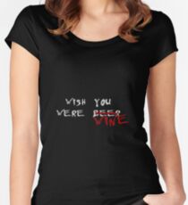 Camiseta entallada de cuello redondo Ojalá fueras vino