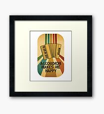 Accordion Melodeon Piano Accordion Retro Gift Idea Framed Print