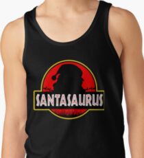 Christmas Jurassic Park Santasaurus Tank Top