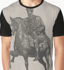 Vintage Marcus Aurelius Statue Illustration (1889) Graphic T-Shirt