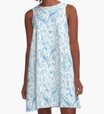 Mermaid Toile - Blue A-Line Dress