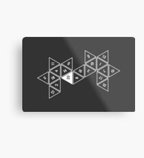 Unrolled D20 Metal Print