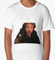Die Hard Its Not Christmas Unil Hans Gruber Falls Off Nakatomi Tower Knit Pattern Long T-Shirt