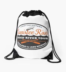 Manistee River Michigan Drawstring Bag