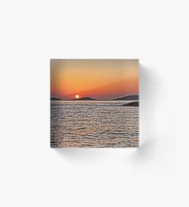 Rhodes Sunset Acrylic Block