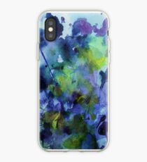 watercolor in purple and green iPhone Case