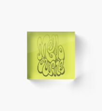 Melbourne writing - Lime Punch Acrylic Block