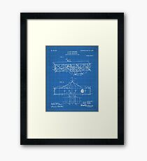 Wright Brother's Airplane Patent - Luftfahrtgeschichte - Blueprint Gerahmtes Wandbild
