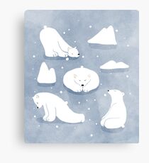 patterns Everyday | Yoga Bears Metal Print