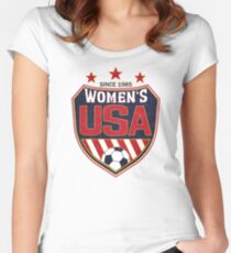 USA Women's Soccer National Shield since 1985 Women's Fitted Scoop T-Shirt