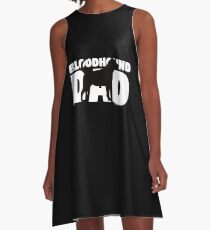 Bluthund-Vati-T-Shirt Bluthund-Geschenk-Vater Dog Dad Tee A-Linien Kleid