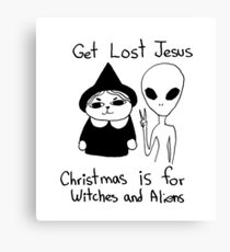 Christmas is for Witches and Aliens Canvas Print