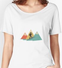 Backcountry Skiing design Vintage Ski-Tours Ski Mountaineer Women's Relaxed Fit T-Shirt