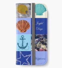 Sommer Strand Haus Collage iPhone Flip-Case/Hülle/Skin