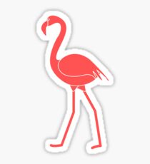 Exotic tropical bird flamingo. Sticker