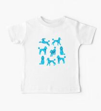 Turquoise Blue Poodles Baby Tee