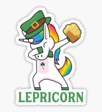 Lepricorn Art | Cool Irish Leprechaun Unicorn Design Gift Sticker