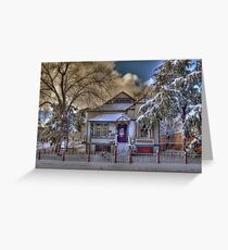 The Decorated Little House in The Snow Greeting Card