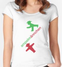 Ampelmännchen Tailliertes Rundhals-Shirt
