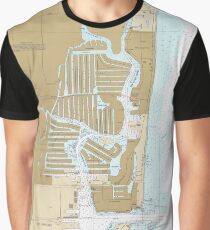 Map of Fort Lauderdale FL (1991) Graphic T-Shirt