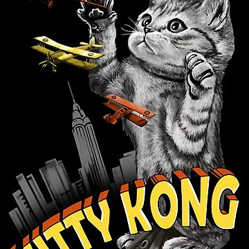 Kitty Kong Solid-Faced Canvas Print