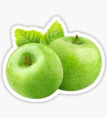 Two green apples Sticker