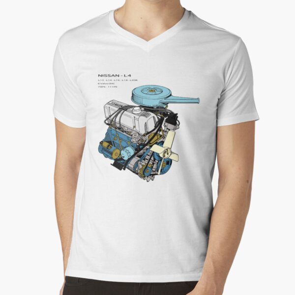 Nissan L4 Assembled V-Neck T-Shirt