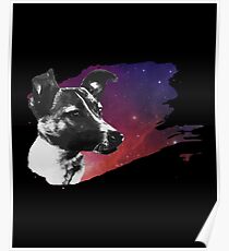 Russe Laika der Weltraumhund Poster