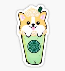 Corgi Puppuccino Sticker