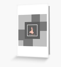 girl in black lace Greeting Card
