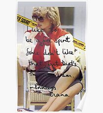 Princess Diana Queen of Hearts - chic pose Poster