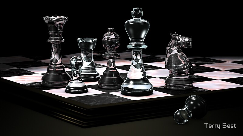 "Glass Chess Set" Posters by Terry Best  Redbubble
