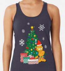 Camiseta con espalda nadadora Garfield alrededor del arbol de navidad