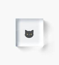 Cute Black Cat Acrylic Block