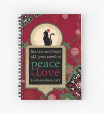 Cuaderno de espiral Paz, amor y un gato