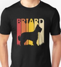 Vintage Retro Briard Christmas Gift Unisex T-Shirt